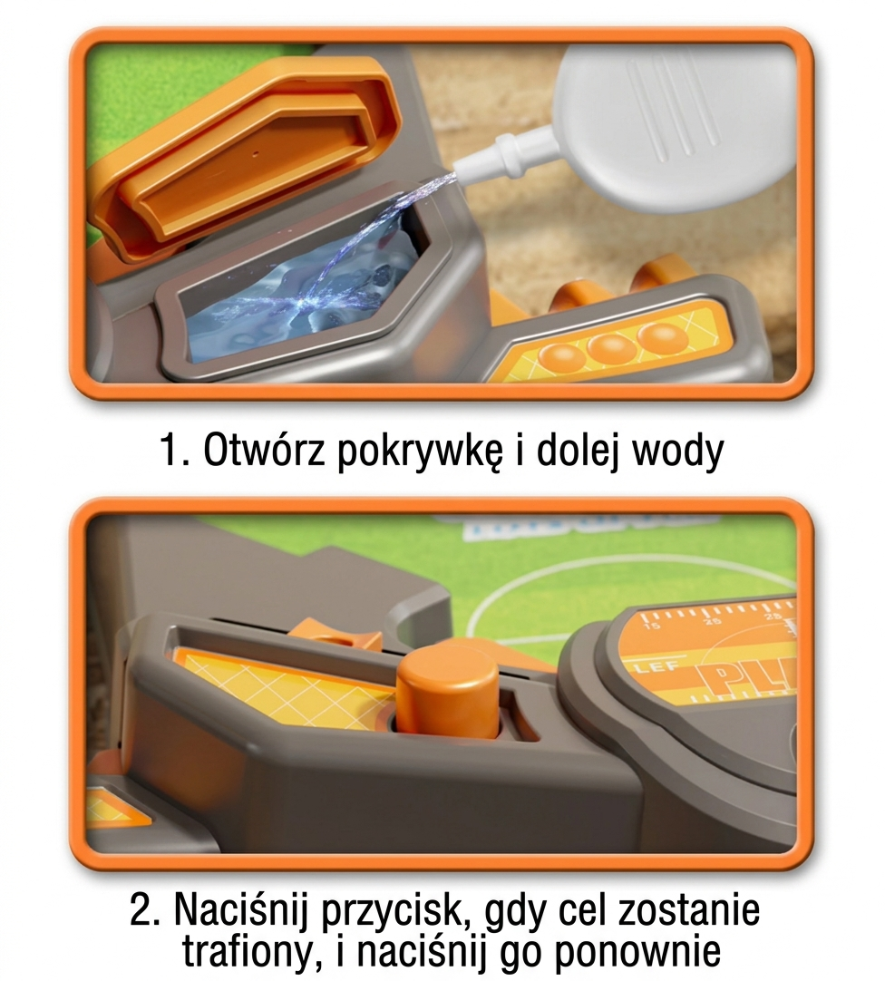 Mini Piłkarzyki™- stołowe z wodną karą-interaktywna gra rodzinna